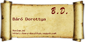 Báró Dorottya névjegykártya