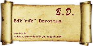 Báró Dorottya névjegykártya