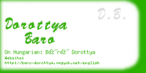 dorottya baro business card